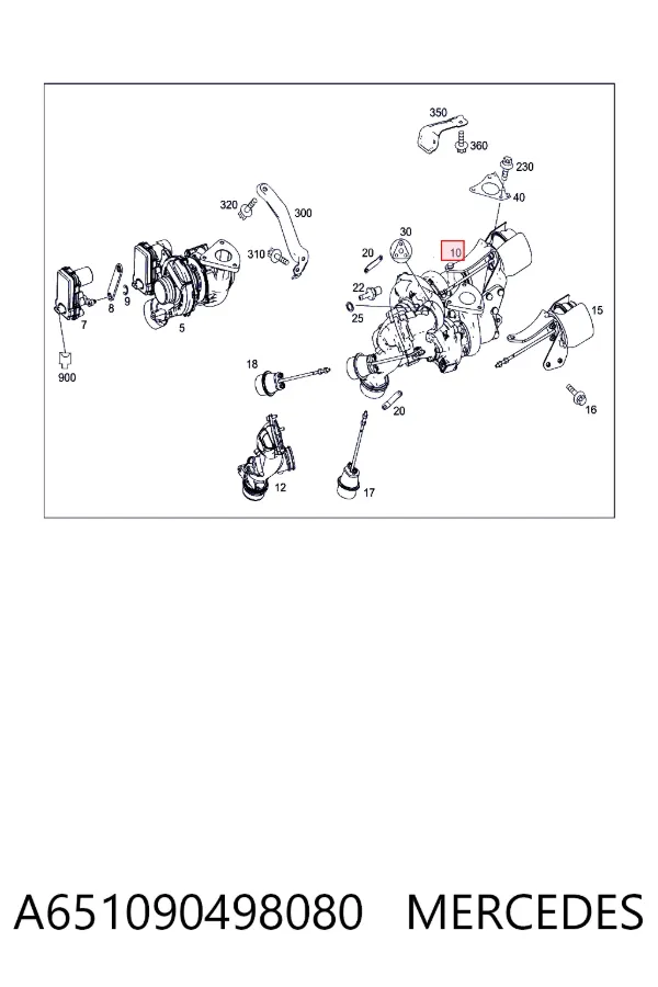 Turbina A651090498080 Mercedes
