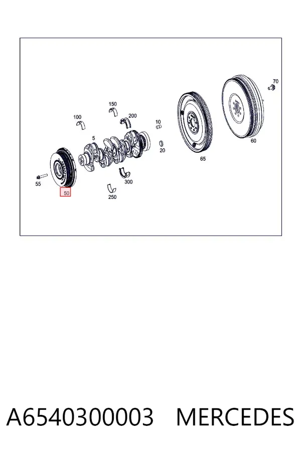 Polia de cambota A6540300003 Mercedes