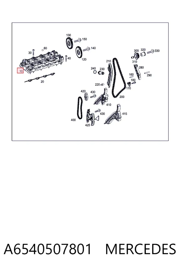 Cama da árvore distribuidora A6540507801 Mercedes