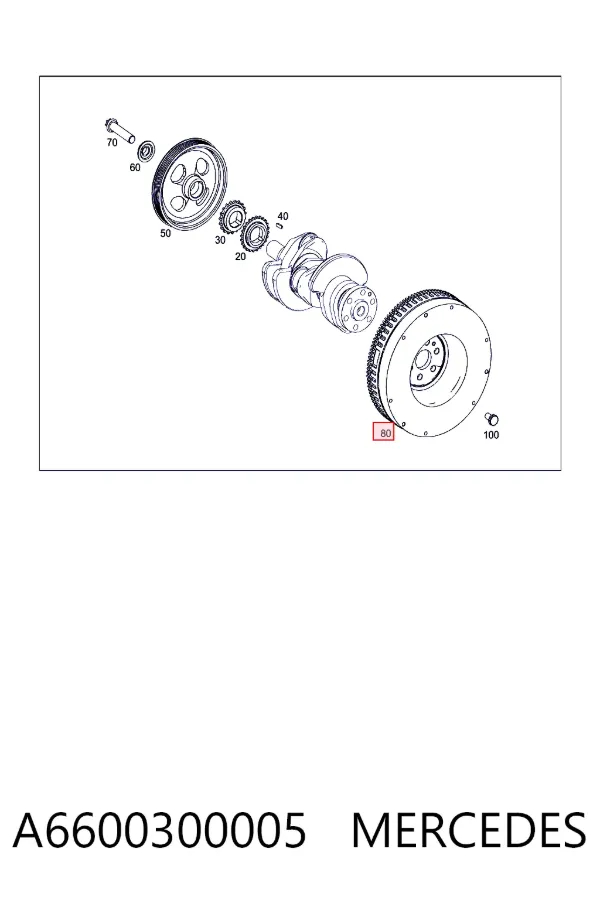 Volante de motor A6600300005 Mercedes