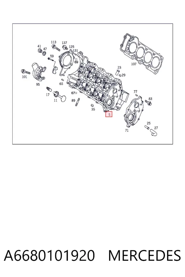 Cabeça de motor (CBC) A6680101920 Mercedes