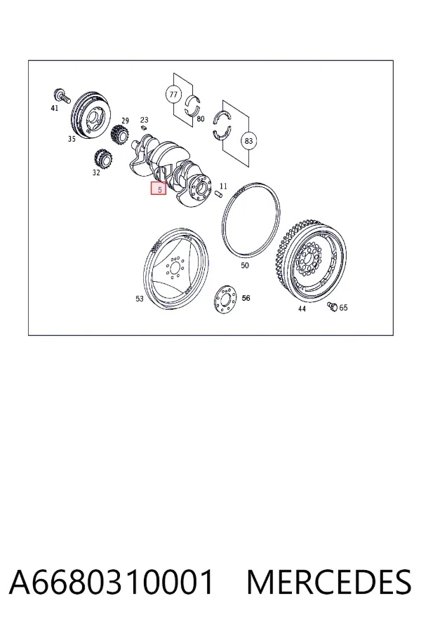 Cambota de motor A6680310001 Mercedes