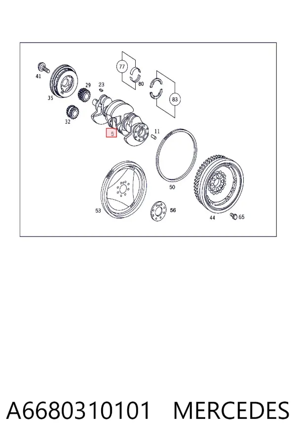 Cambota de motor A6680310101 Mercedes