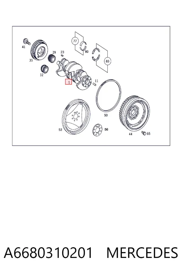 Cambota de motor A6680310201 Mercedes
