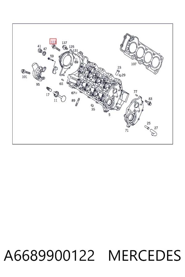 Parafuso de cabeça de motor (CBC) A6689900122 Mercedes
