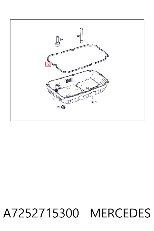 Vedante de panela da Caixa Automática de Mudança/Caixa Mecânica de Mudança A7252715300 Mercedes