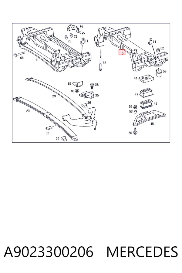 Viga de suspensão dianteira (plataforma veicular) Mercedes Sprinter I 3-t