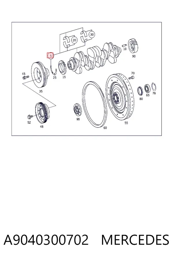 Cambota de motor A9040300702 Mercedes
