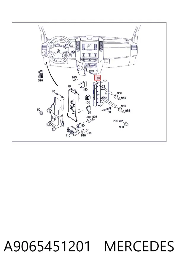 Unidade de controlo de sinais SAM A9065451201 Mercedes