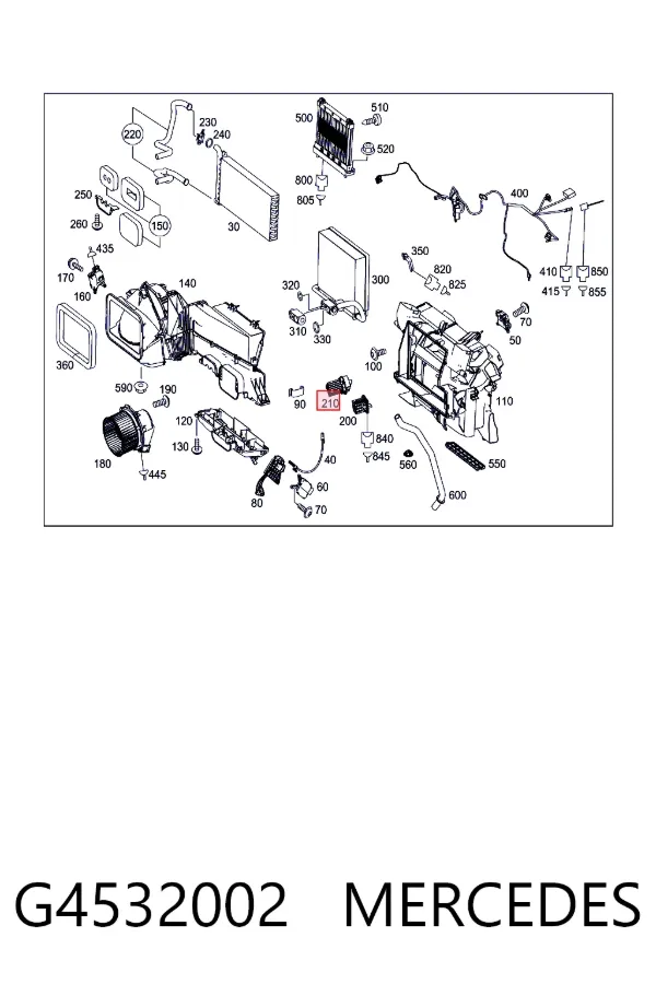Resistor (resistência) de ventilador de forno (de aquecedor de salão) G4532002 Mercedes