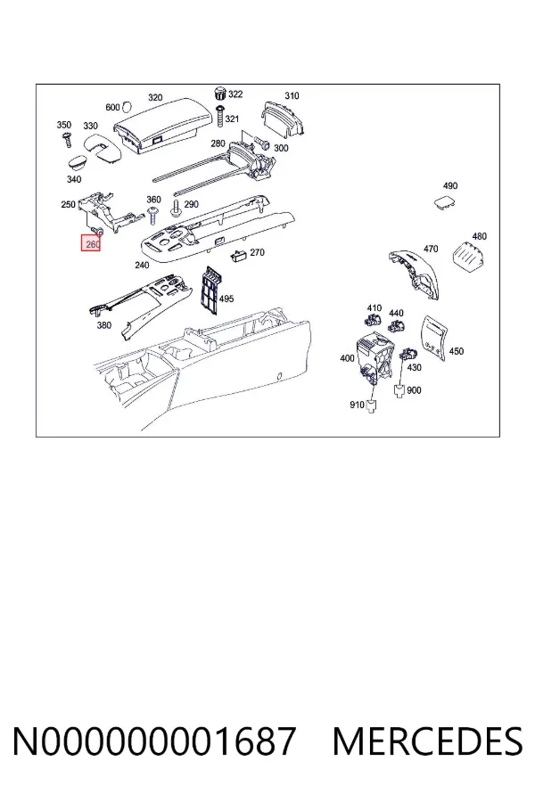 Dispositivo de segurança N000000001687 Mercedes