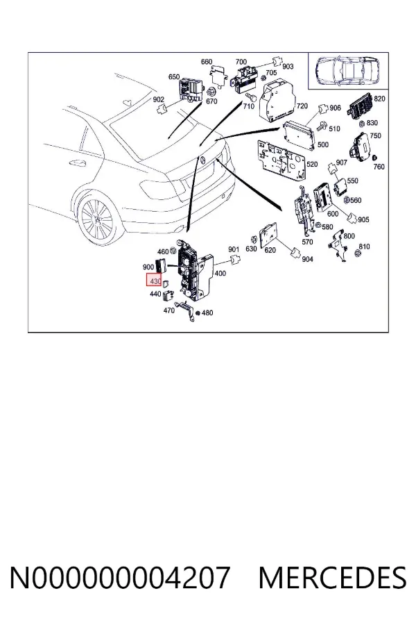Dispositivo de segurança N000000004207 Mercedes