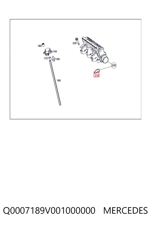 Vedante de tubo coletor de admissão Smart FORTWO 451