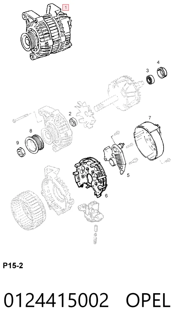 Gerador 0124415002 Opel