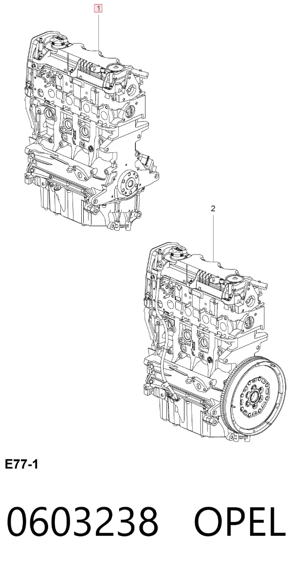 Motor montado 0603238 Opel