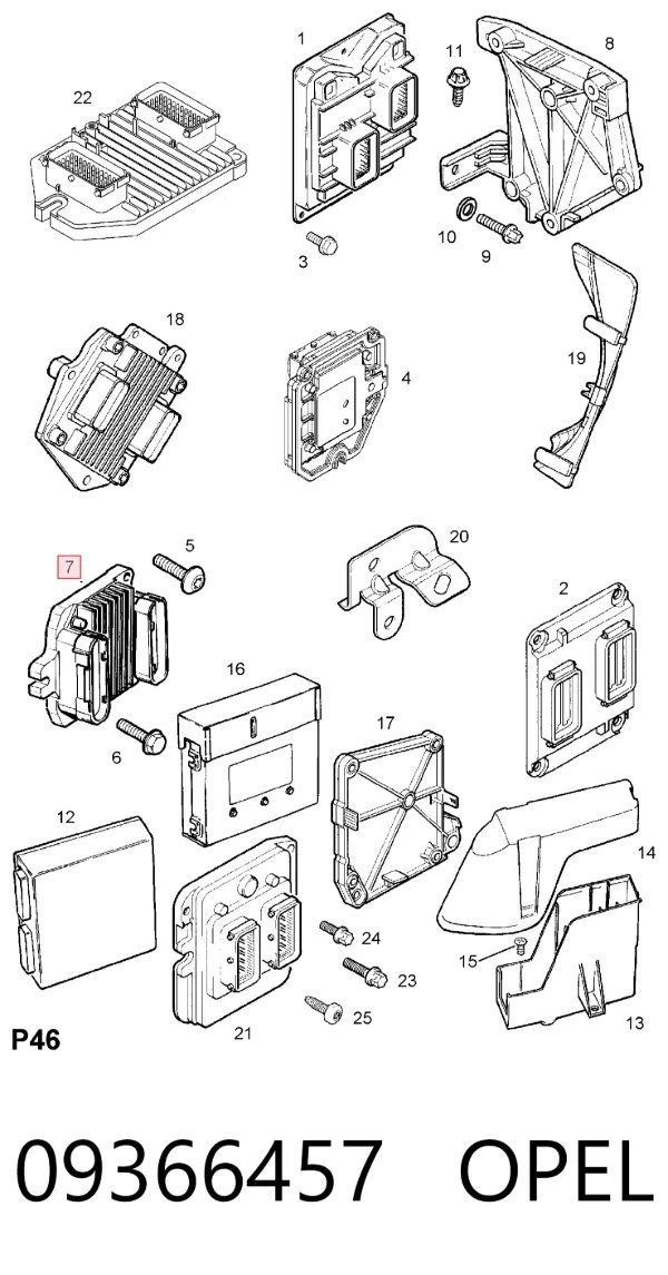 Módulo de direção (Centralina eletrônica) de motor 9366457 General Motors