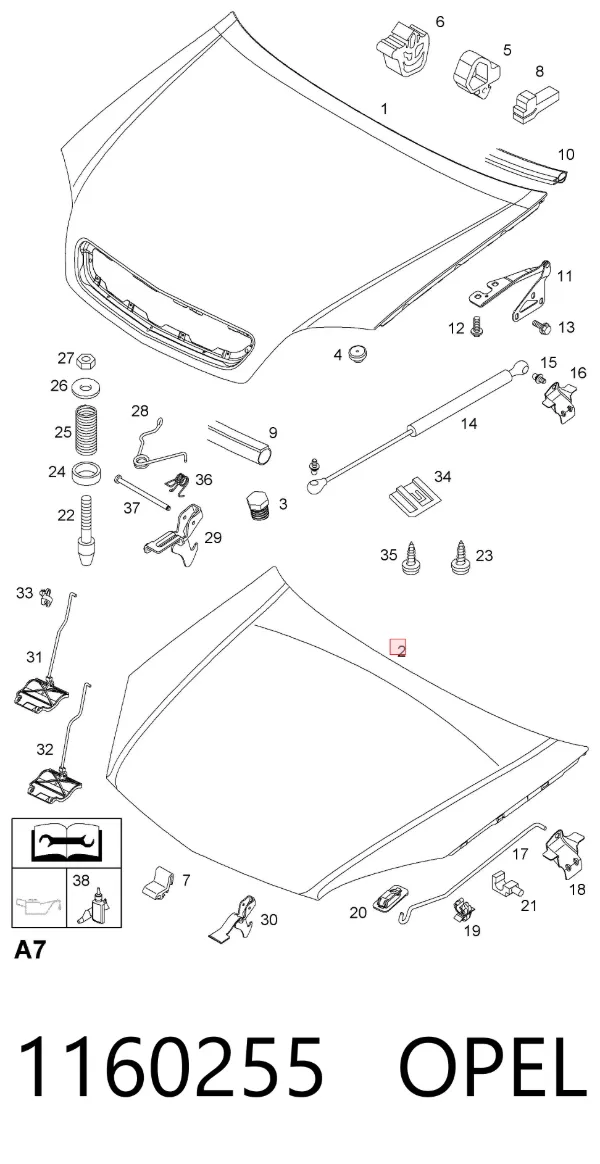 Capota 1160255 Opel