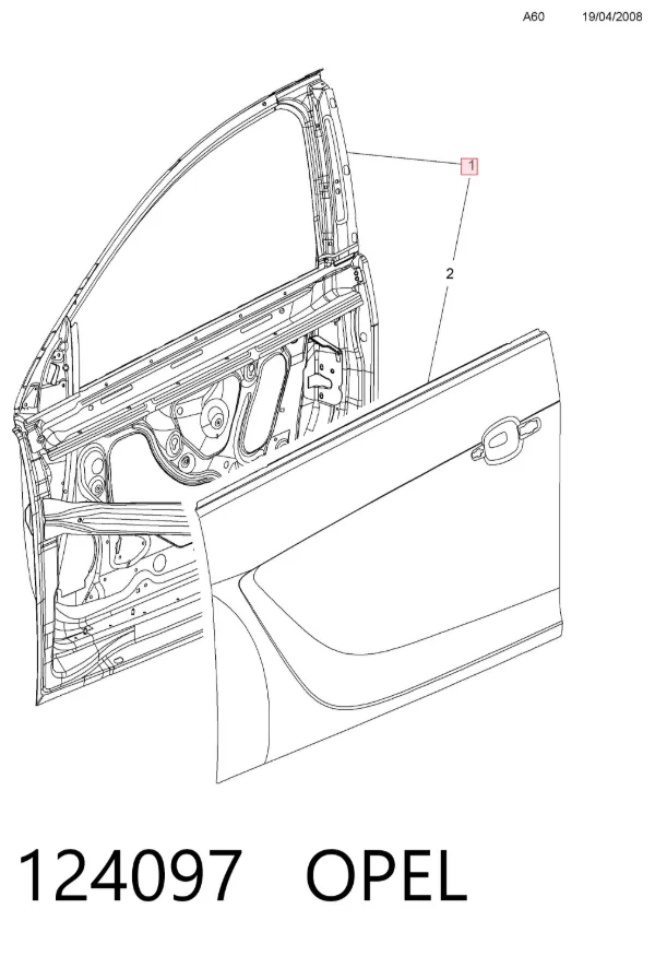 Porta dianteira esquerda 39062233 Peugeot/Citroen