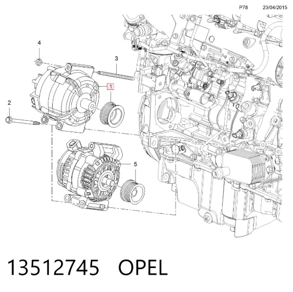 Gerador 13512745 Opel