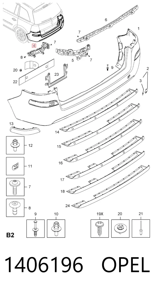 Kit de embraiagem (3 peças) 1406196 Opel