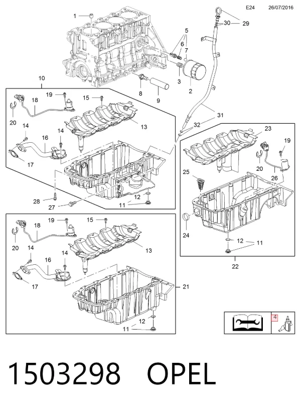 Selante de vedante 1503298 Opel