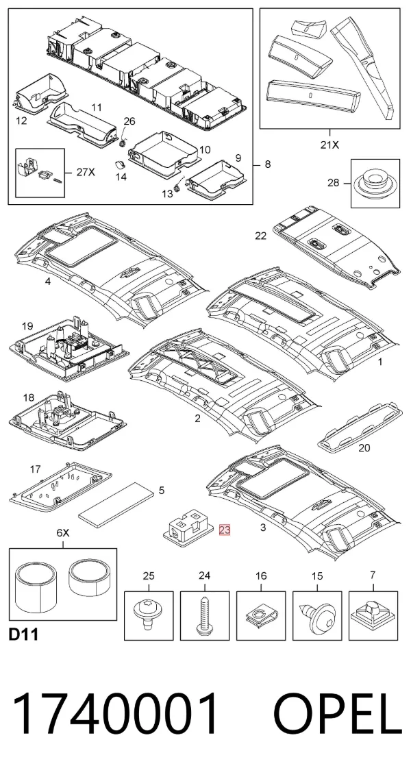 Estojo para os óculos 1740001 Opel