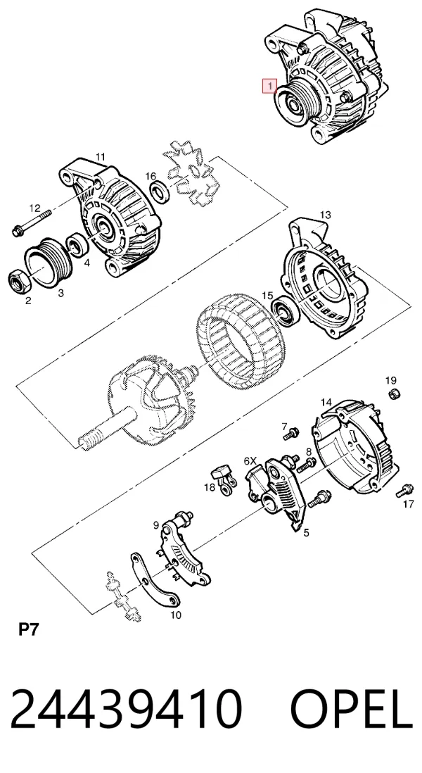 Gerador 24439410 Opel