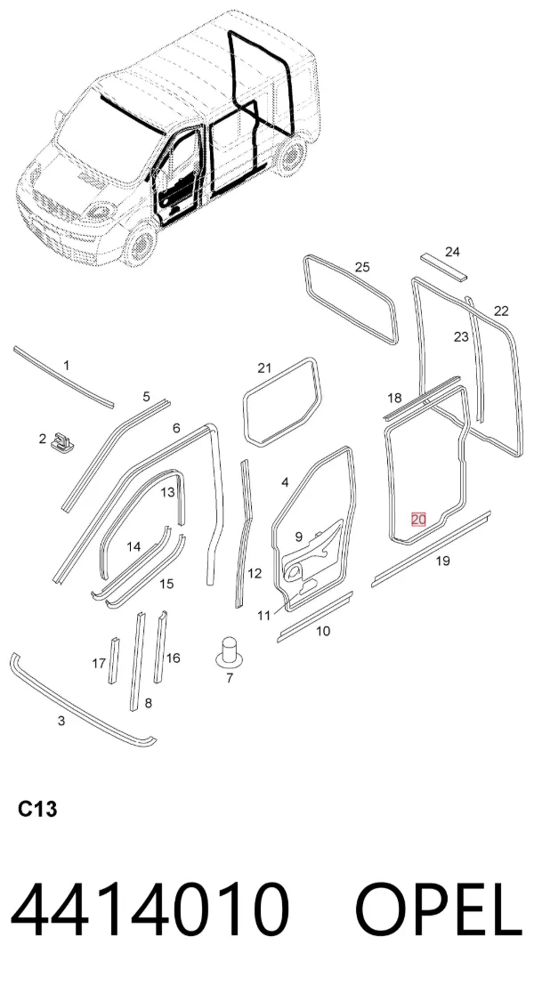 Compactador da porta traseira direita (na carroçaria) 91165907 General Motors