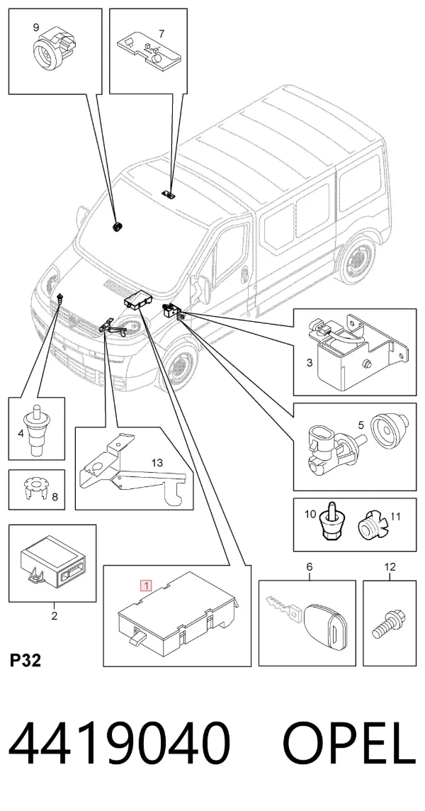 Unidade de conforto Opel Vivaro A