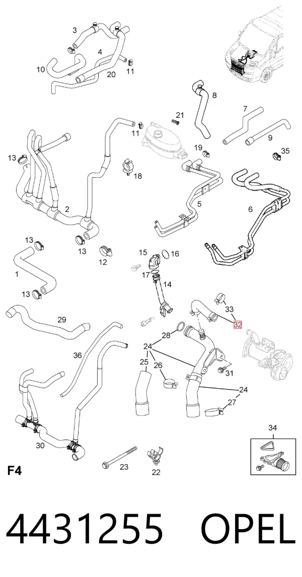 Kit de reparação da Caixa de Mudança 4431255 Opel