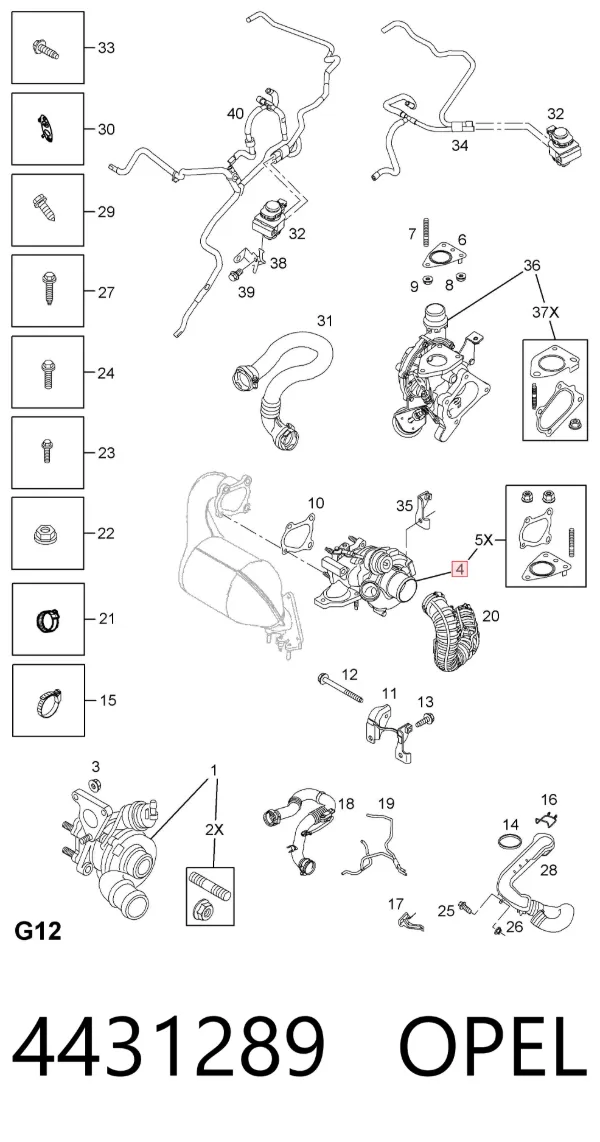 Turbina 4431289 Opel