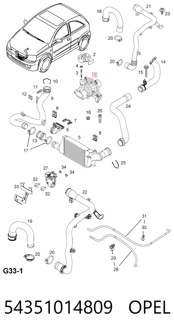 Turbina 54351014809 Opel