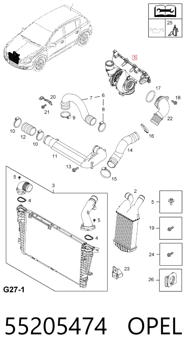 Turbina 55205474 Opel