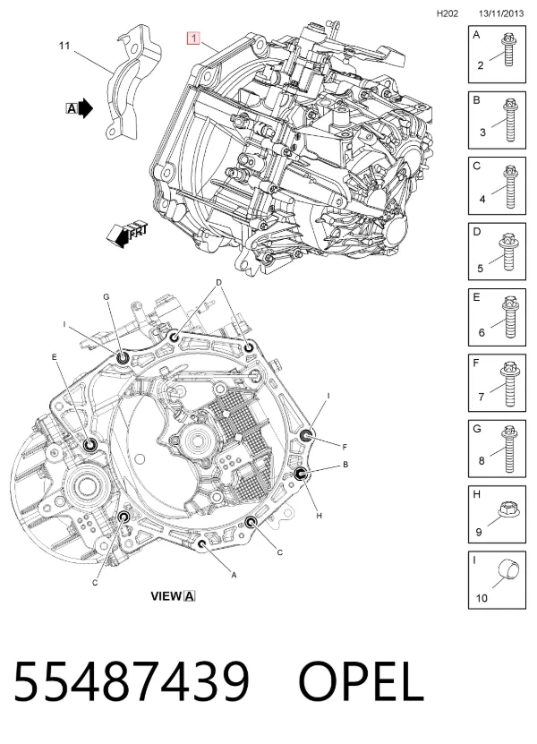 Caixa de Mudança montada (caixa mecânica de velocidades) Opel Mokka I