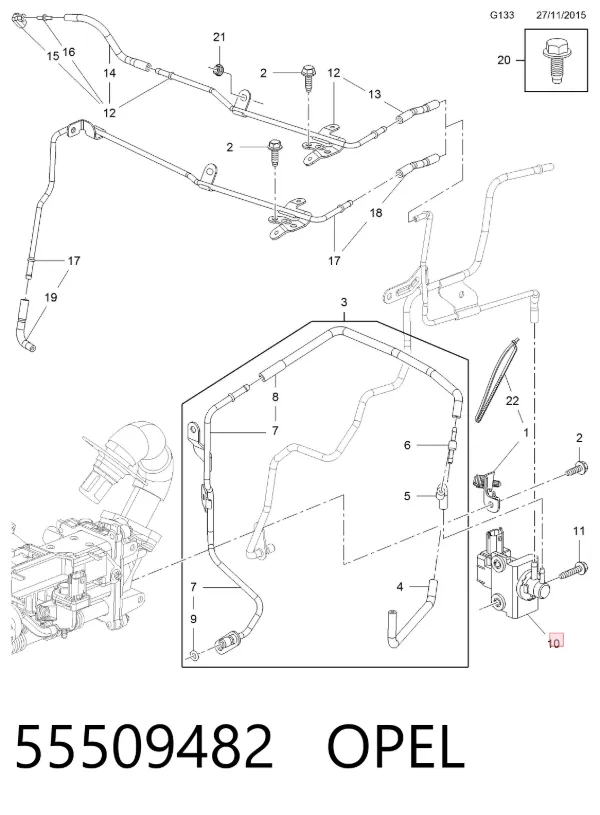 Convertidor de pressão (solenoide) de supercompressão 55509482 Opel