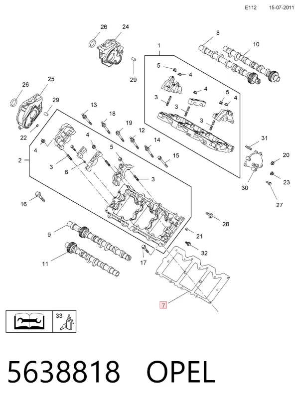 Vedante de cárter (de cama) CBC 5638818 Opel