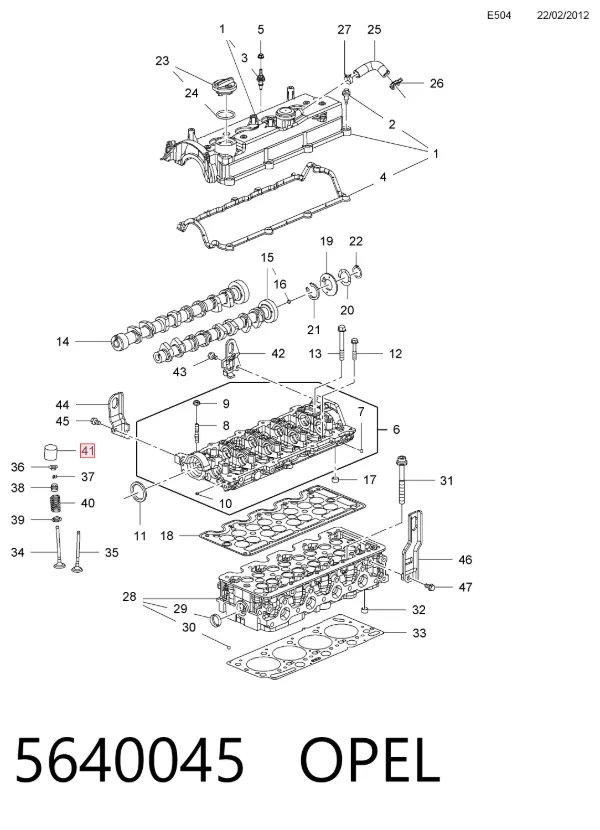 Compensador hidrâulico (empurrador hidrâulico), empurrador de válvulas 5640045 Opel