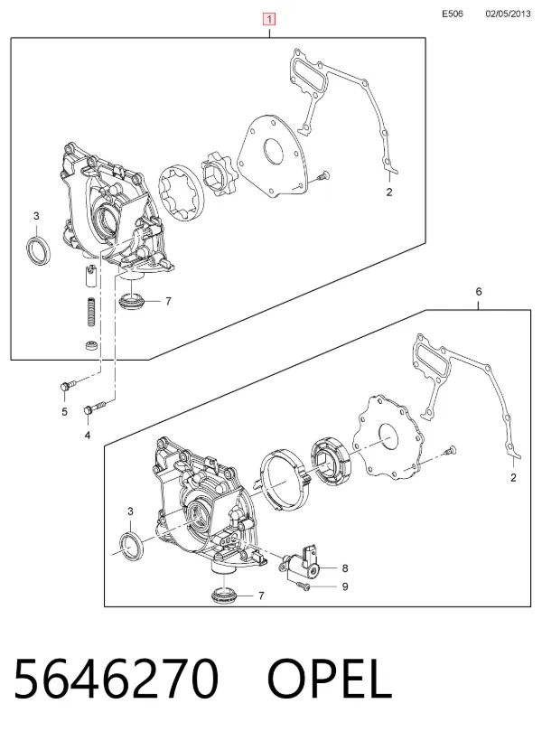 Bomba de óleo 5646270 Opel