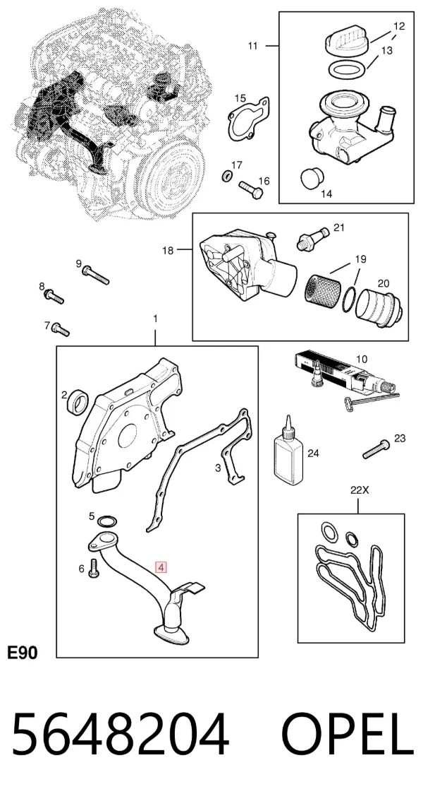 Bomba de óleo 5648204 Opel