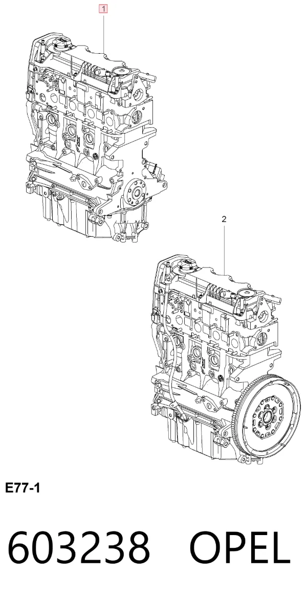 Motor montado 603238 Opel