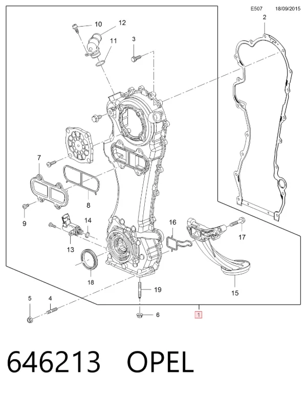 Bomba de óleo 646213 Opel