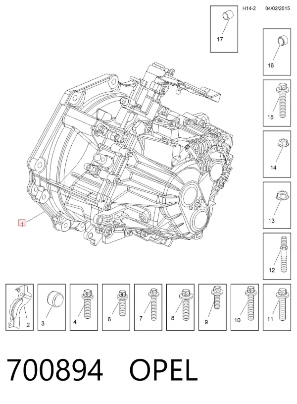 Caixa de Mudança montada (caixa mecânica de velocidades) 700894 Opel