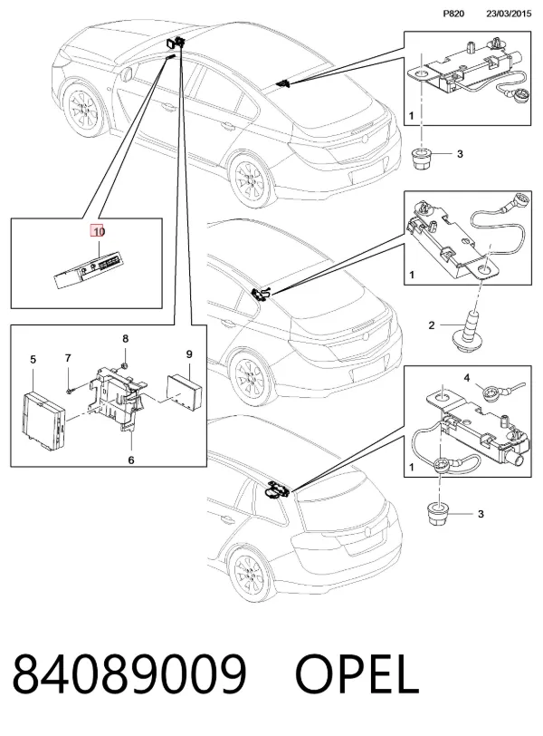 Unidade de controlo de navegação 84089009 Opel