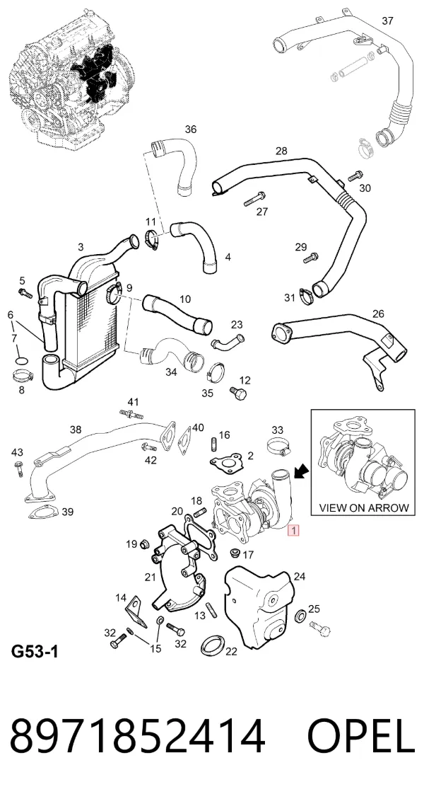 Turbina 8971852414 Opel
