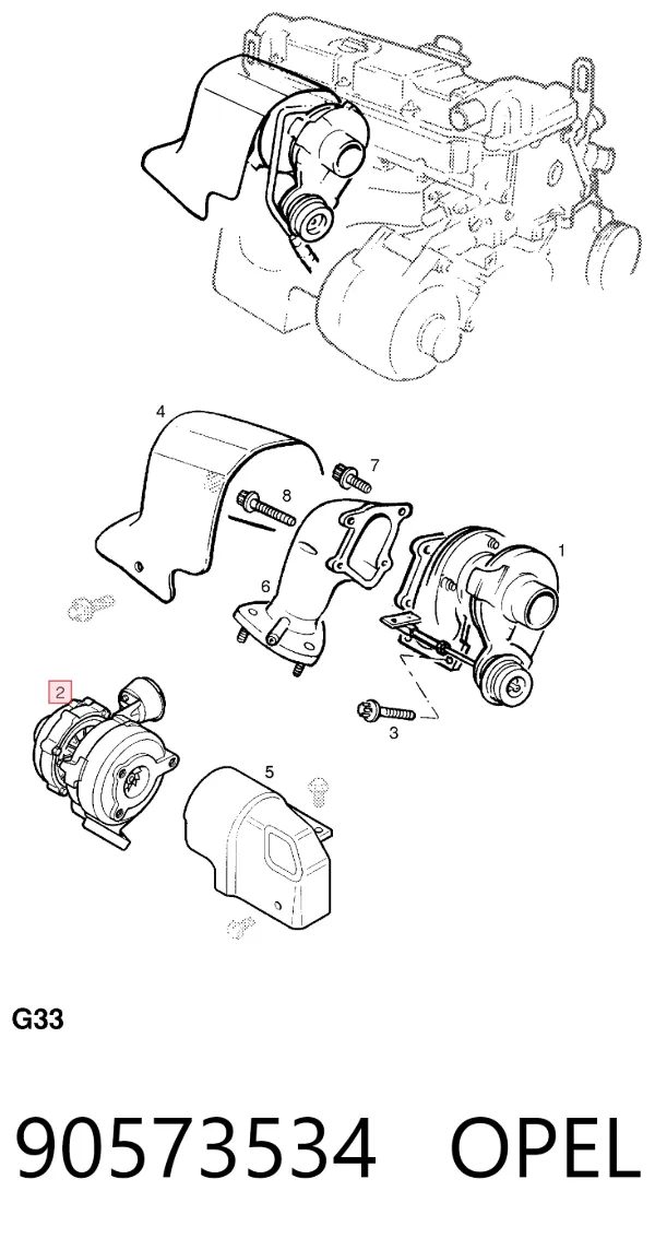 Turbina 90573534 Opel