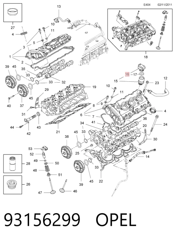 Filtro de óleo 93156299 Opel