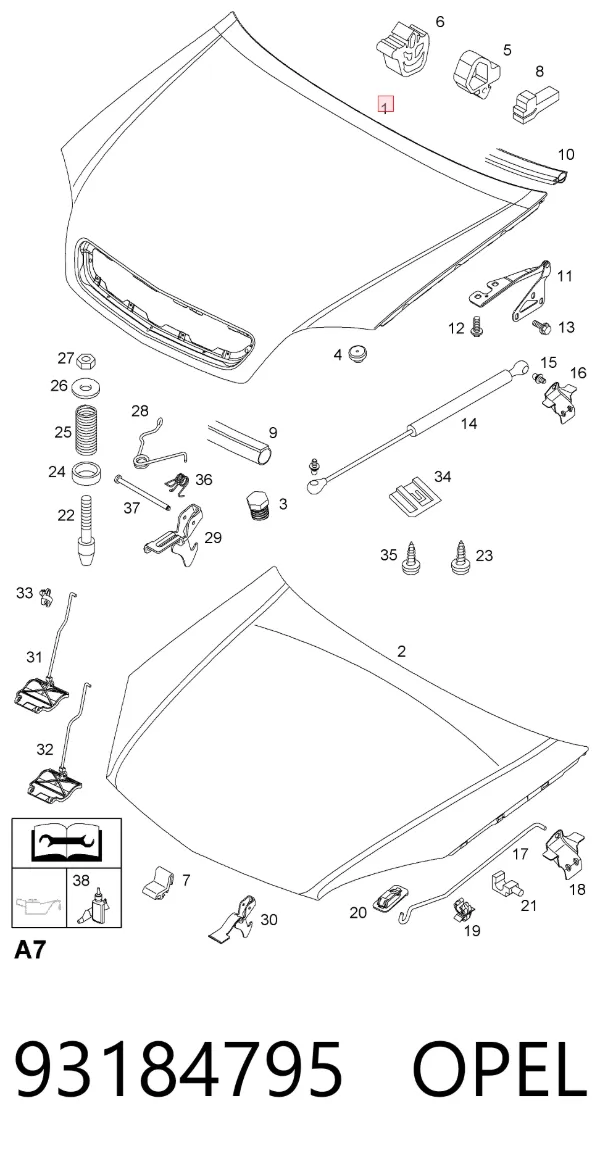 Capota 93184795 Opel