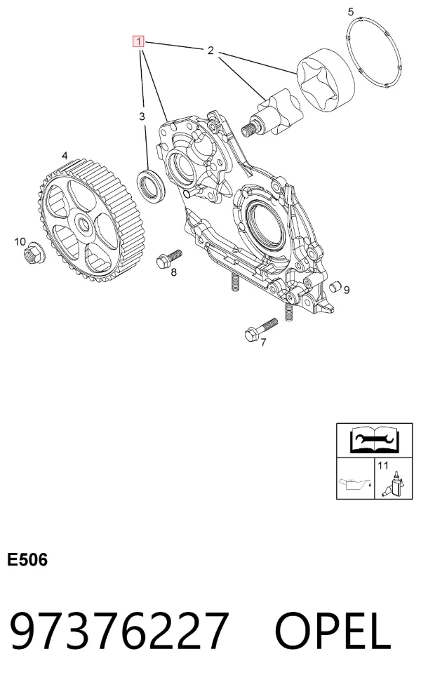 Bomba de óleo 97376227 Opel