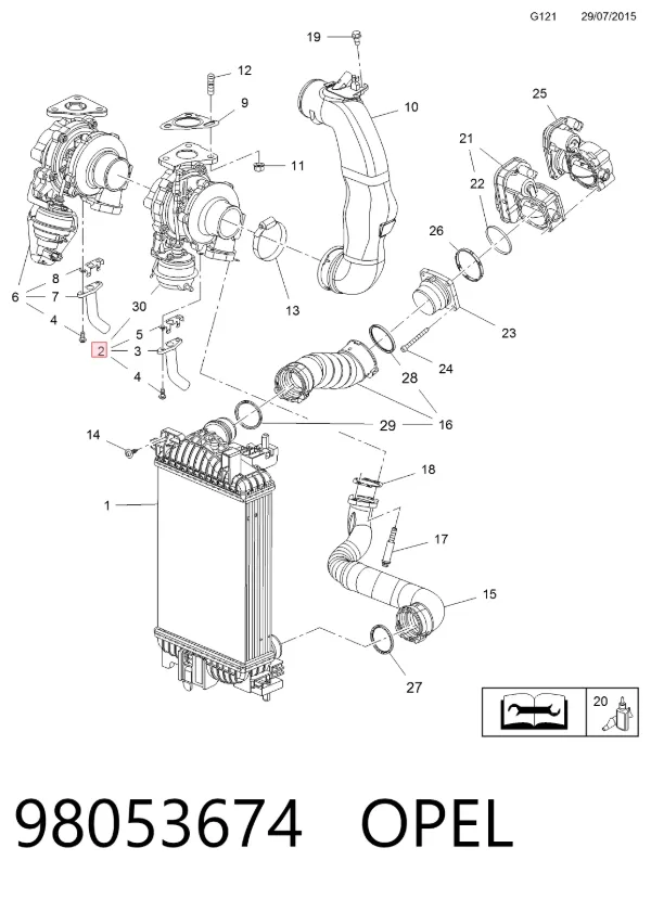 Turbina 98053674 Opel