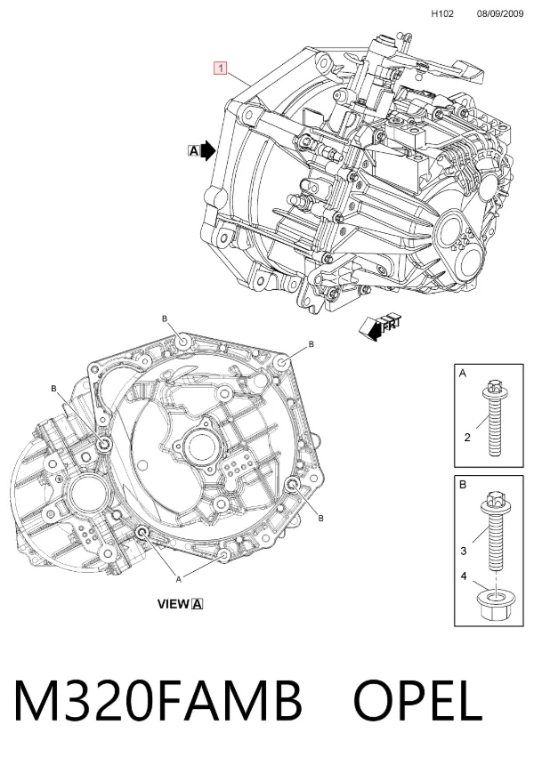 Caixa de Mudança montada (caixa mecânica de velocidades) M320FAMB Opel